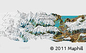 Satellite Panoramic Map of the area around 46° 59' 36" S, 73° 1' 30" W