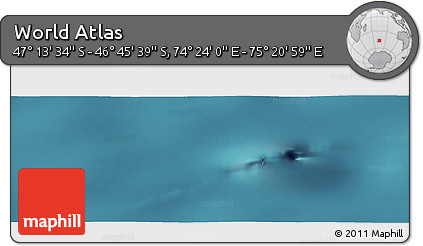 Satellite Panoramic Map of the Area around 46° 59' 36" S, 74° 52' 30" E