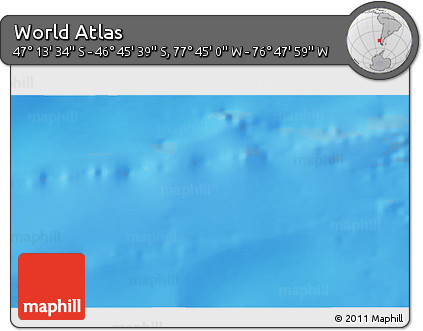 Physical 3D Map of the Area around 46° 59' 36" S, 77° 16' 30" W