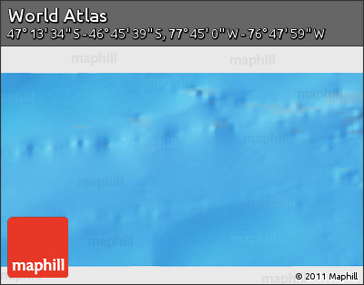 Physical 3D Map of the Area around 46° 59' 36" S, 77° 16' 30" W