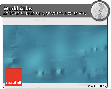 Satellite 3D Map of the Area around 46° 59' 36" S, 78° 7' 30" W