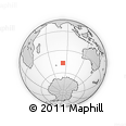 Outline Map of the Area around 46° 59' 36" S, 83° 22' 30" E, rectangular outline