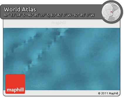 Satellite 3D Map of the Area around 46° 59' 36" S, 83° 13' 29" W