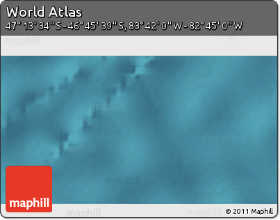 Satellite 3D Map of the Area around 46° 59' 36" S, 83° 13' 29" W