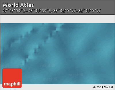 Satellite 3D Map of the Area around 46° 59' 36" S, 83° 13' 29" W