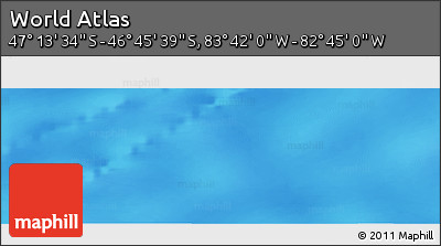Physical Panoramic Map of the Area around 46° 59' 36" S, 83° 13' 29" W