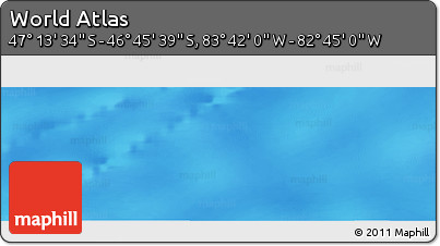 Physical Panoramic Map of the Area around 46° 59' 36" S, 83° 13' 29" W