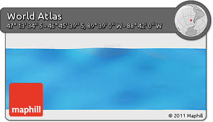 Shaded Relief Panoramic Map of the Area around 46° 59' 36" S, 89° 10' 30" W