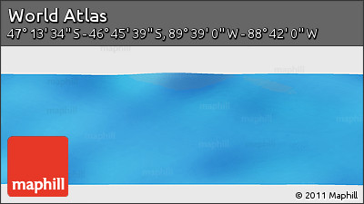 Shaded Relief Panoramic Map of the Area around 46° 59' 36" S, 89° 10' 30" W