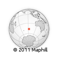 Outline Map of the Area around 46° 59' 36" S, 92° 43' 29" E, rectangular outline