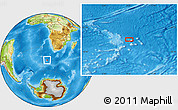 Physical Location Map of the area around 46° 59' 36" S, 9° 25' 30" E