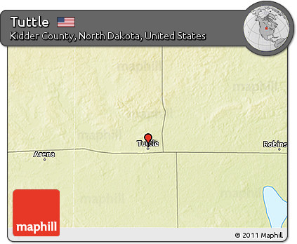 Physical 3D Map of Tuttle