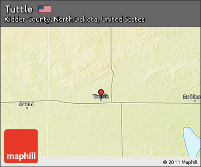 Physical 3D Map of Tuttle