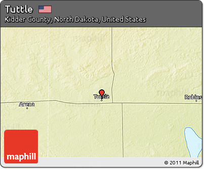 Physical 3D Map of Tuttle