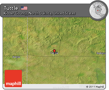 Satellite 3D Map of Tuttle