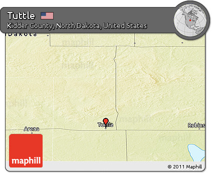 Physical Panoramic Map of Tuttle