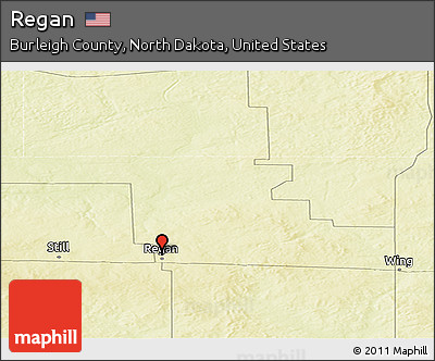 Physical Panoramic Map of Regan