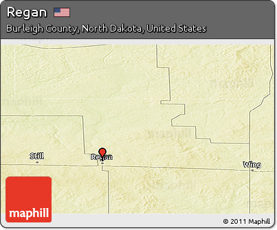 Physical Panoramic Map of Regan