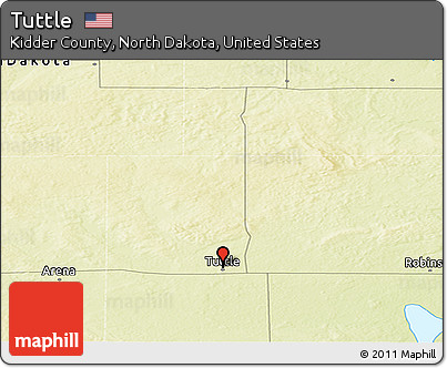 Physical Panoramic Map of Tuttle