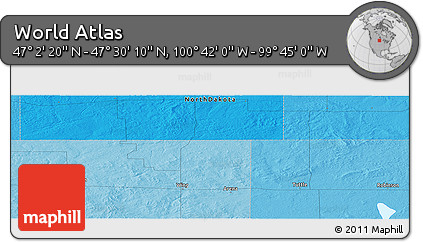 Political Panoramic Map of the Area around 47° 16' 15" N, 100° 13' 29" W