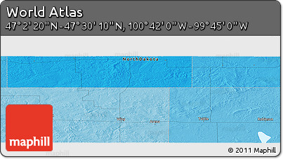Political Panoramic Map of the Area around 47° 16' 15" N, 100° 13' 29" W