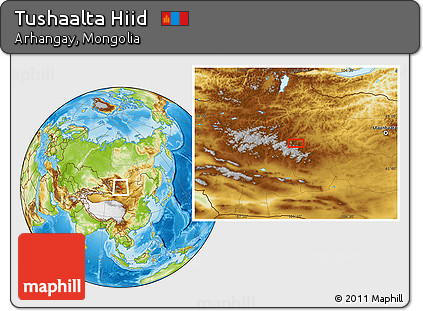 Physical Location Map of Tushaalta Hiid