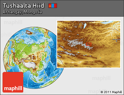Physical Location Map of Tushaalta Hiid