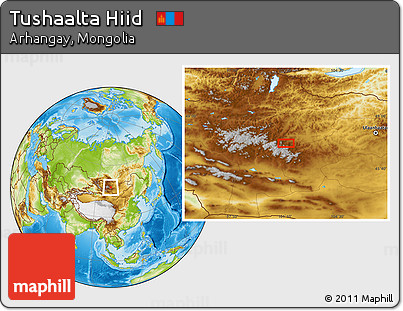 Physical Location Map of Tushaalta Hiid