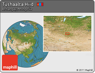 Satellite Location Map of Tushaalta Hiid