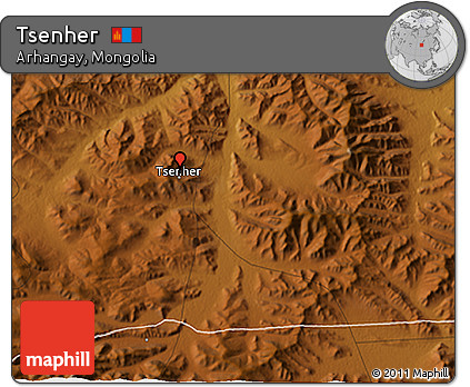 Physical 3D Map of Tsenher