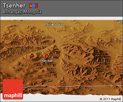 Physical Panoramic Map of Tsenher