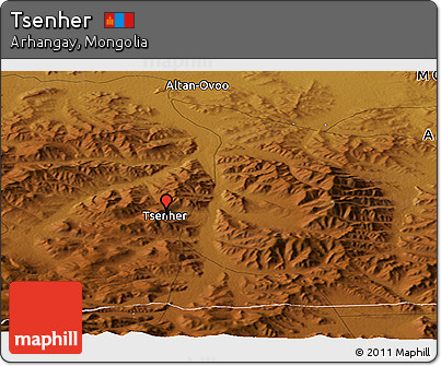 Physical Panoramic Map of Tsenher