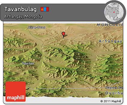 Satellite Panoramic Map of Tavanbulag