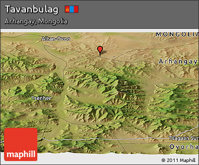 Satellite Panoramic Map of Tavanbulag