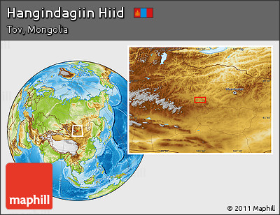 Physical Location Map of Hangindagiin Hiid