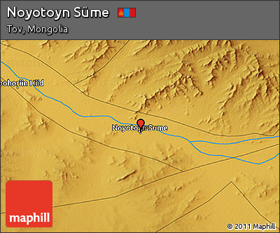 Physical 3D Map of Noyotoyn Süme