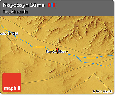 Physical 3D Map of Noyotoyn Süme