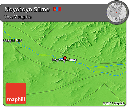 Political 3D Map of Noyotoyn Süme