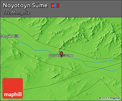 Political 3D Map of Noyotoyn Süme