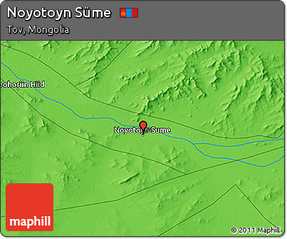 Political 3D Map of Noyotoyn Süme