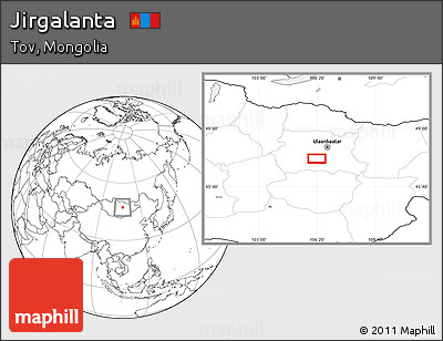 Blank Location Map of Jirgalanta