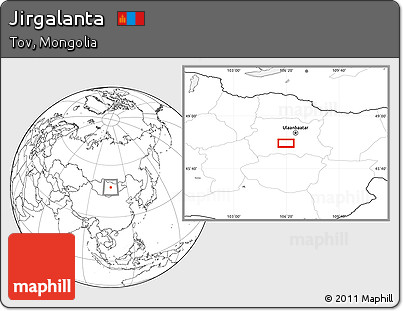 Blank Location Map of Jirgalanta