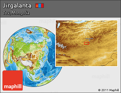 Physical Location Map of Jirgalanta