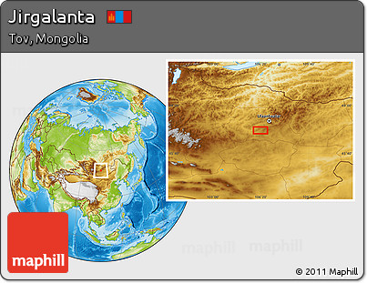 Physical Location Map of Jirgalanta