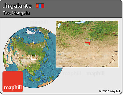Satellite Location Map of Jirgalanta
