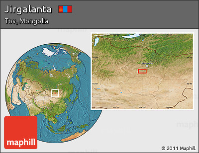 Satellite Location Map of Jirgalanta