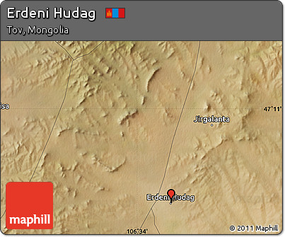 Satellite Map of Erdeni Hudag
