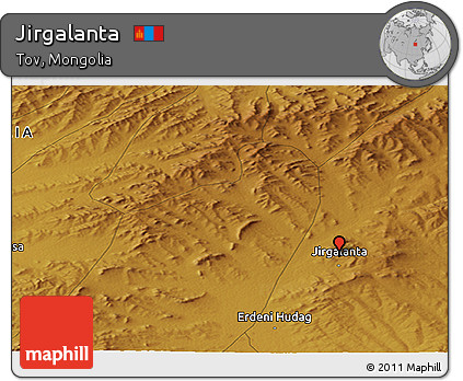 Physical Panoramic Map of Jirgalanta