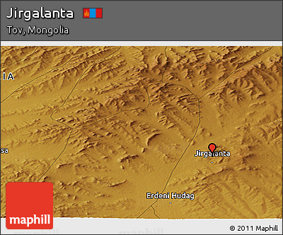 Physical Panoramic Map of Jirgalanta