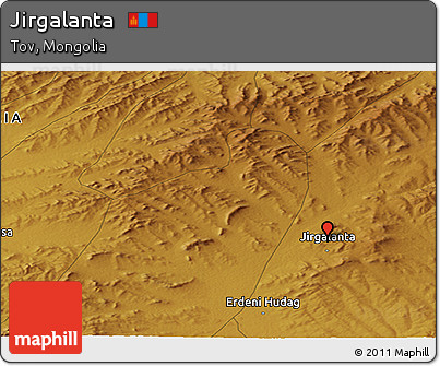 Physical Panoramic Map of Jirgalanta